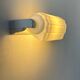 Vintage modernist wall sconce, porcelain and opaline glass, France 1930