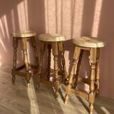 Solid wood bar stool