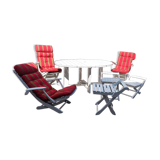 Vintage "triconfort" garden pool lounge
