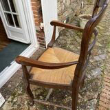 Set of 2 wooden armchairs and canage