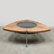 Scandinavian glass and wood coffee table Denmark