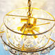 Stunning Crystal Glass and brass Chandelier by Palwa