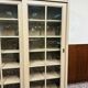Country Classic oak Bookcase with sliding doors