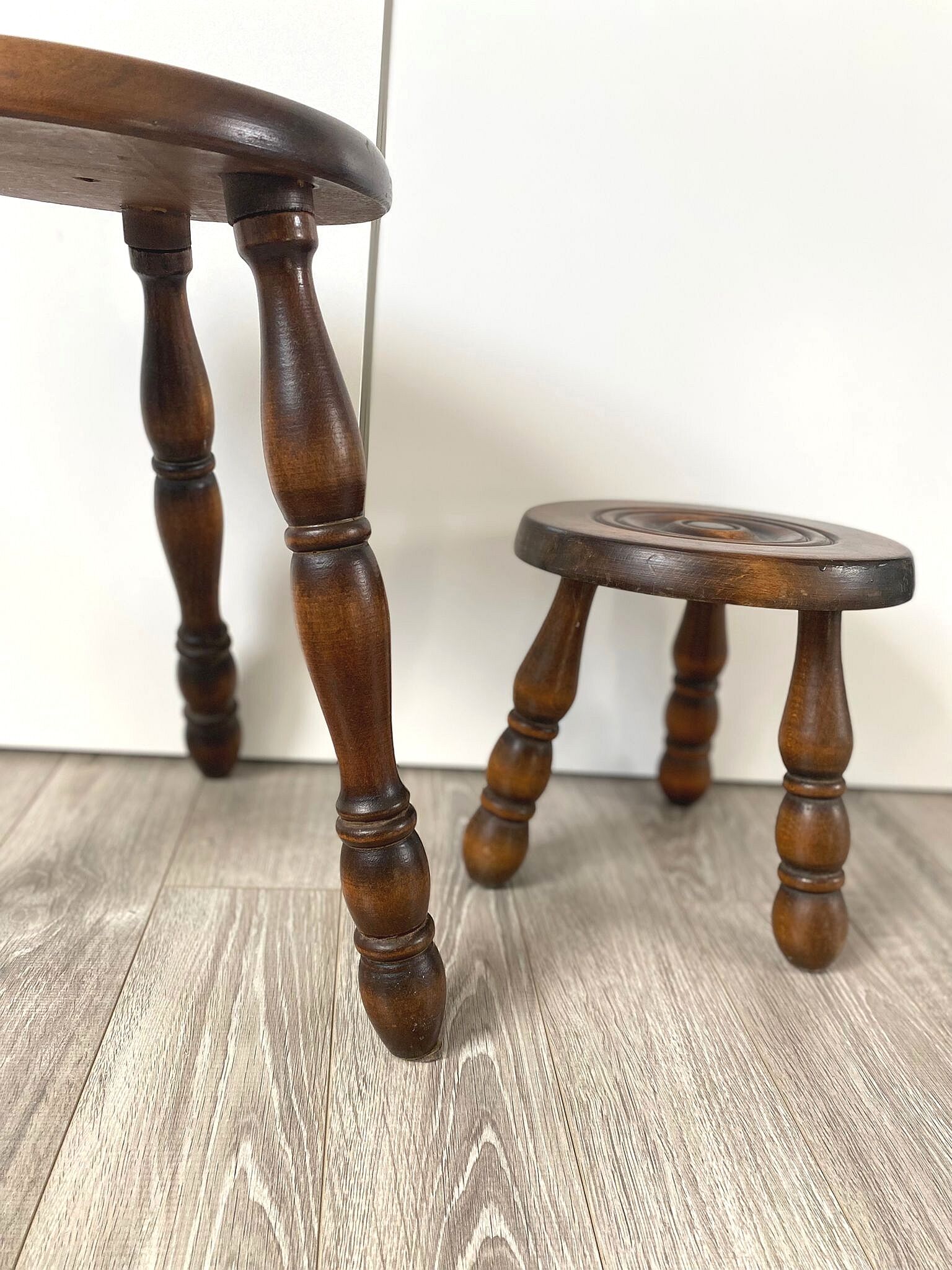 Pair of tripod stools