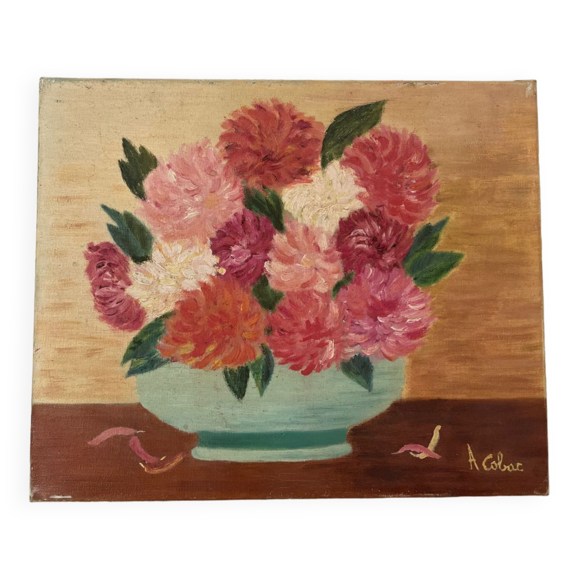 Oil on canvas Bouquet of flowers