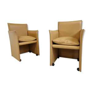 Paire de fauteuils 401 Break de Mario bellini pour cassina, années 1990