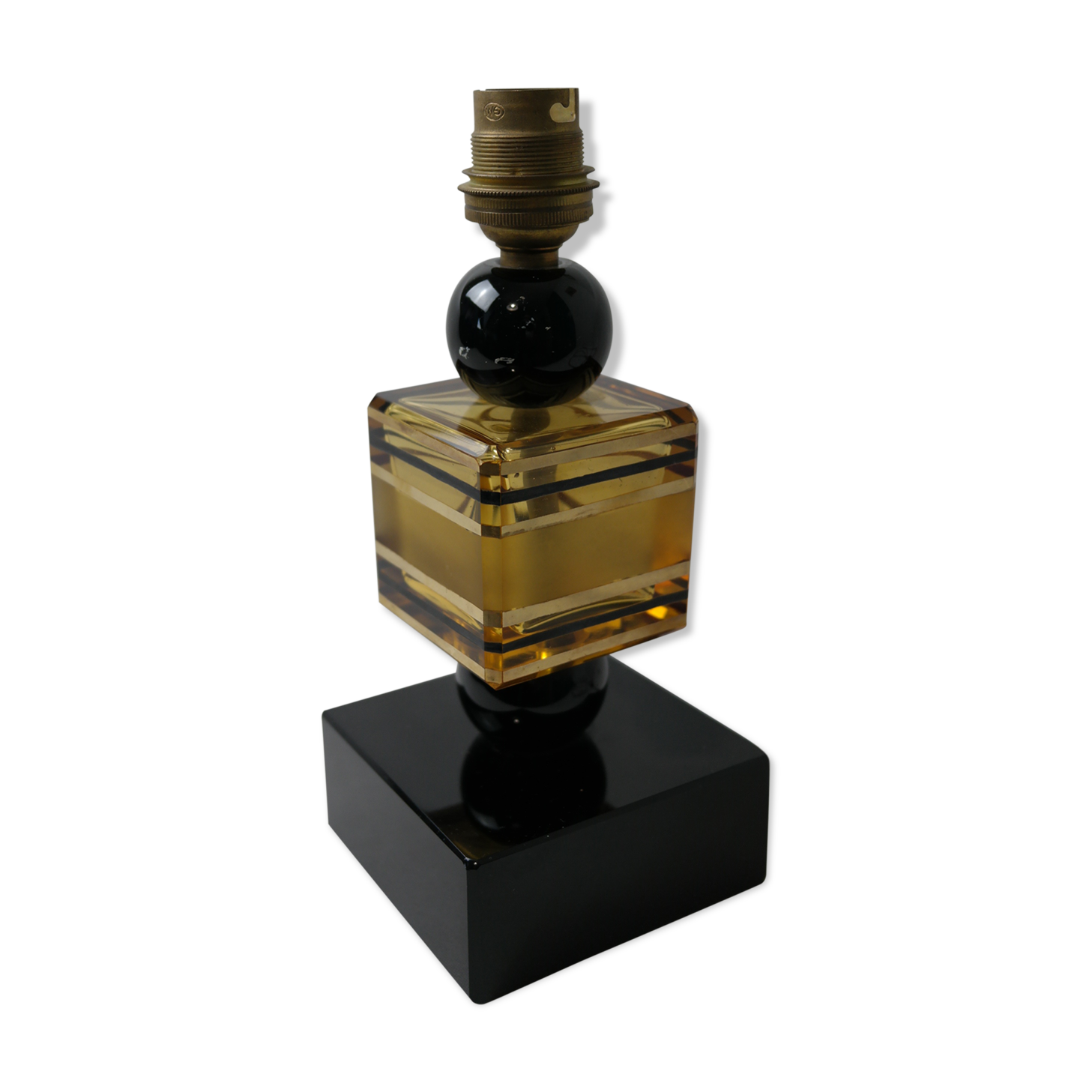 Art Deco style lamp foot in glass and ceramics