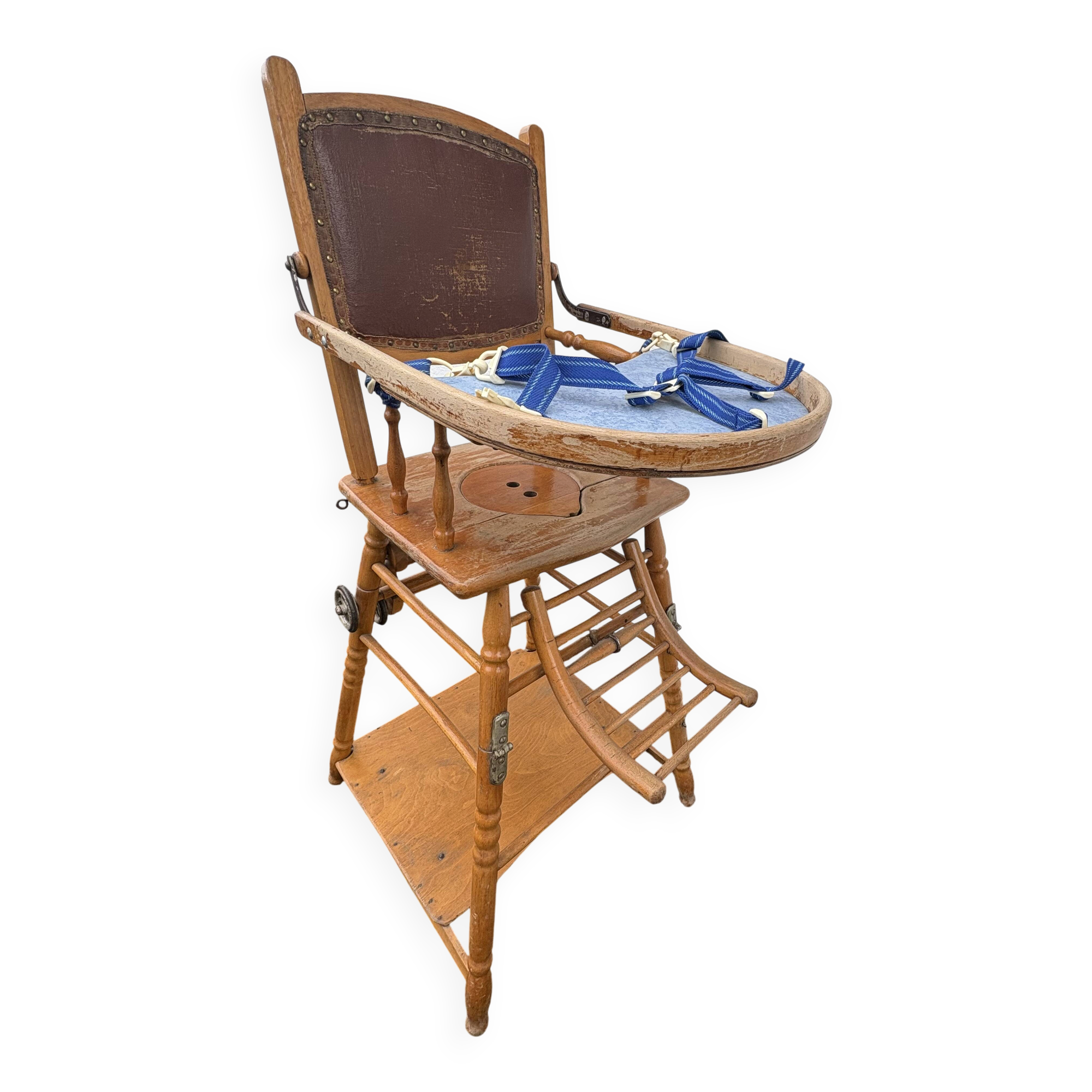 Vintage wooden high chair
