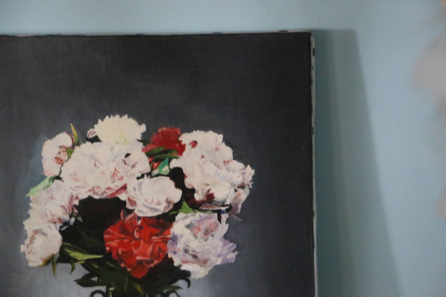 Painting Bouquet, still life, signed Marlier