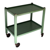 Painted wooden serving trolley, patinated, circa 1950