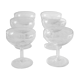 6 mouth-blown champagne glasses 50s