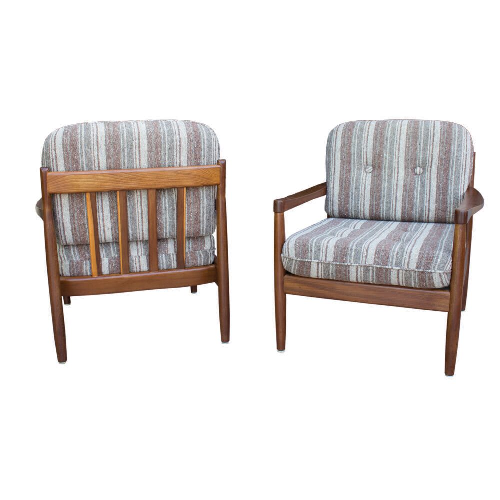 Beautiful Danish armchairs in teak, set of two, 1970s