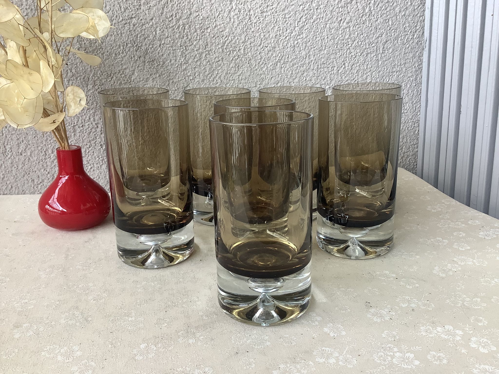 Set of 8 Gral Germany glasses design Roland Posch model Las Palmas