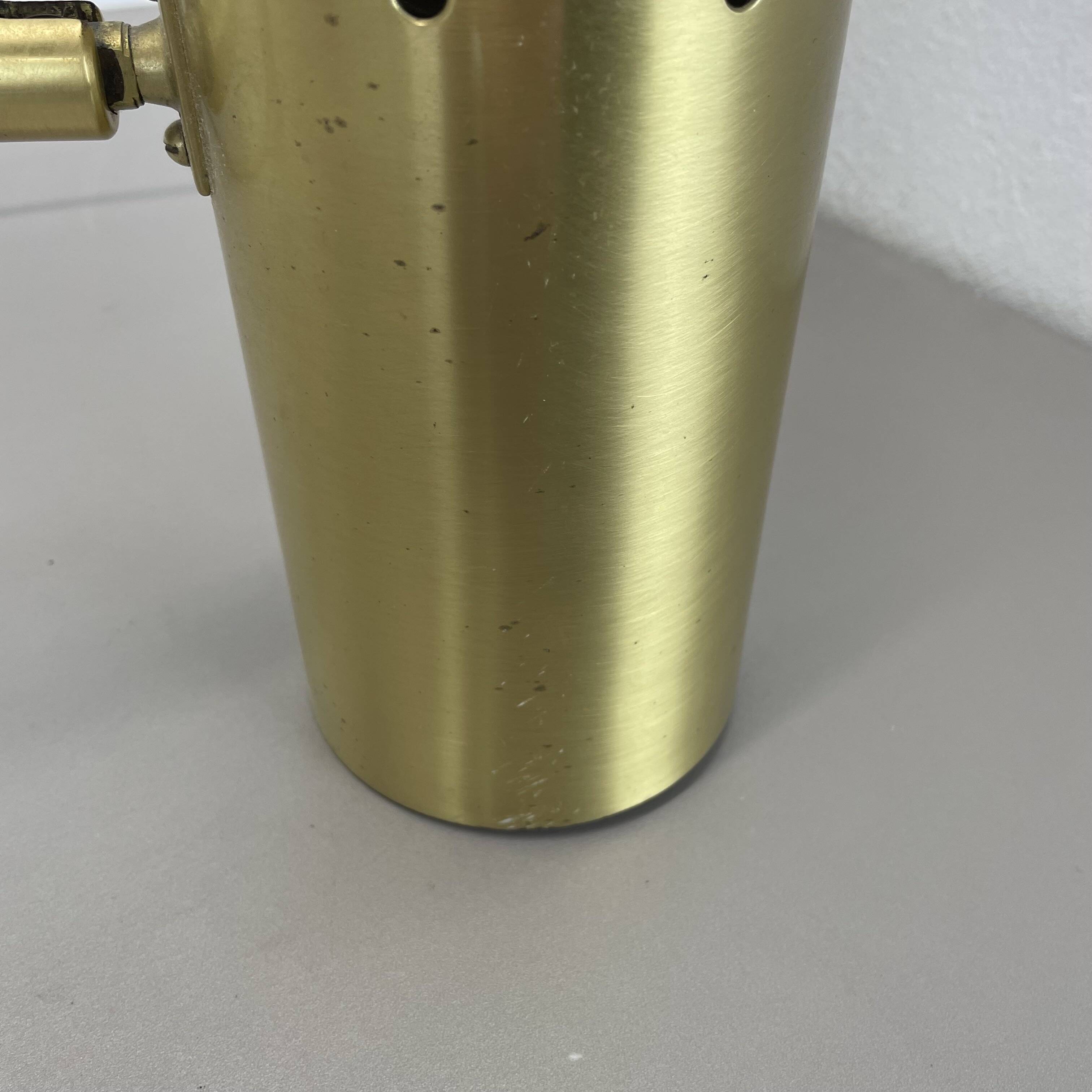 rare adjustable solid Brass Stilnovo Style Theatre spot Wall Light, Italy