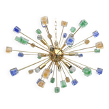 Lustre spoutnik en verre de Murano