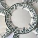 lot of 5 flat plates Terre de Fer Digoin Sarreguemines model "Suzanne" late nineteenth