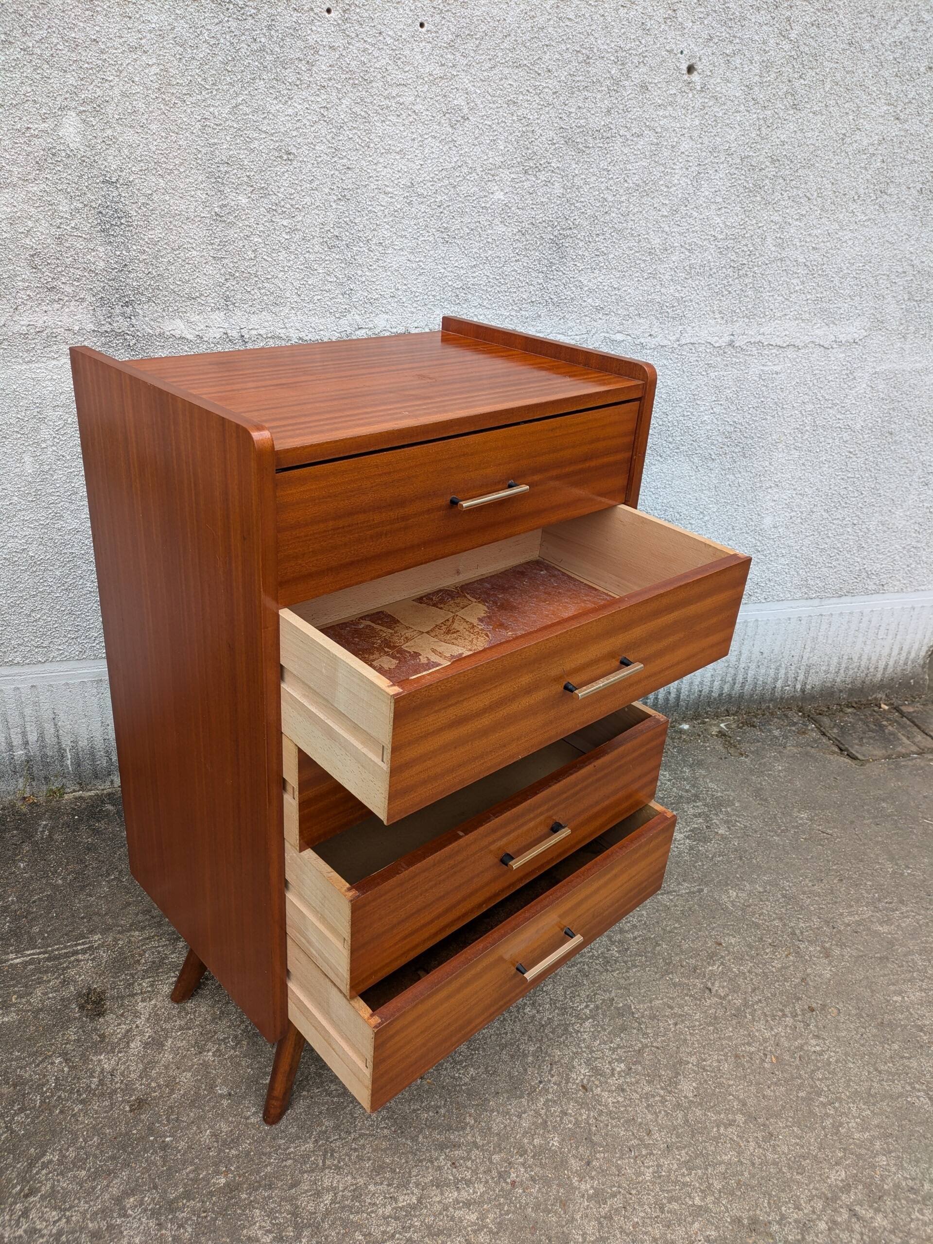 Vintage chest of drawers, high chest of drawers