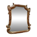 Pozzi paris - small old bronze mirror 19th century rococo style