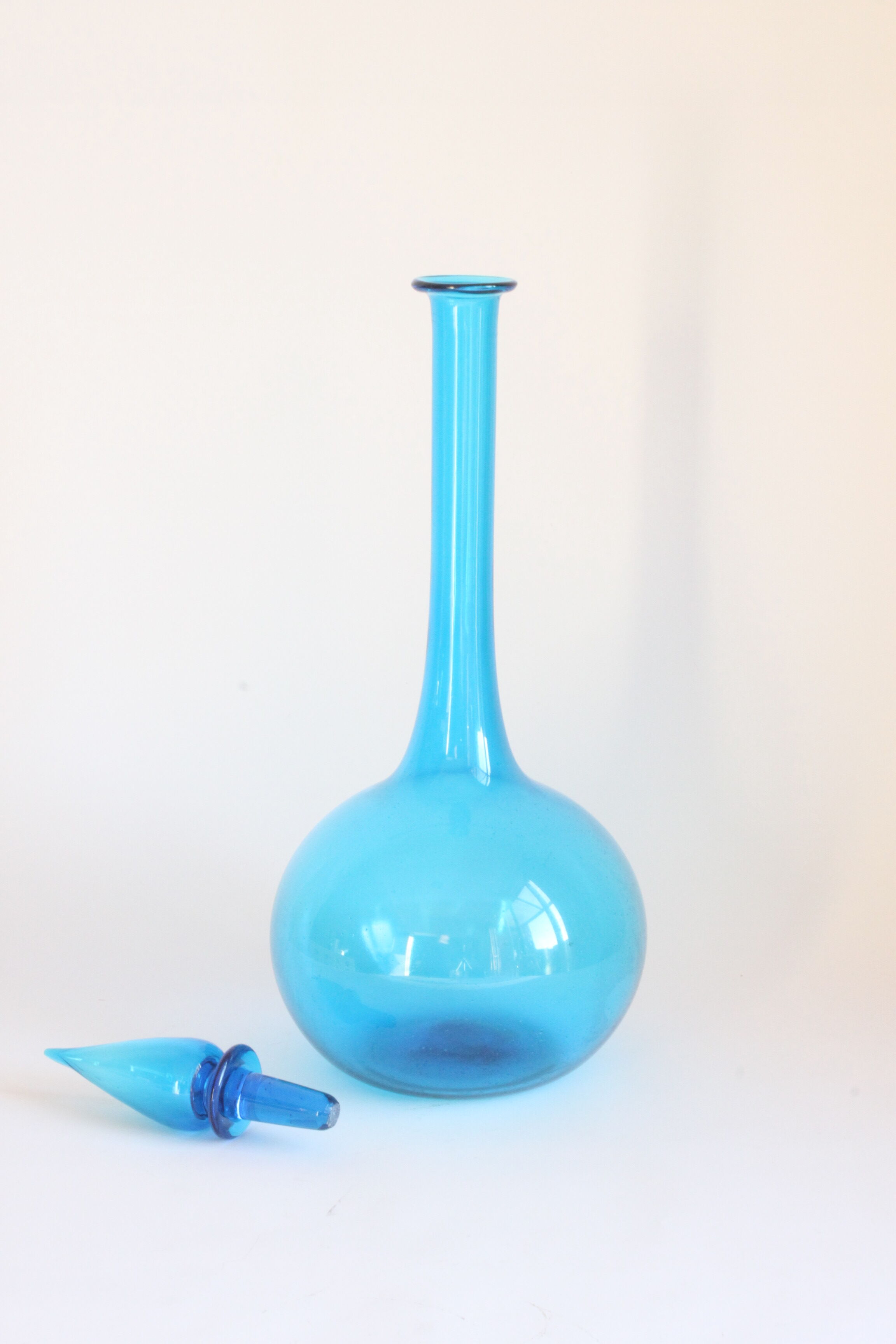 Blue genie bottle, Empoli, Tuscany 1960