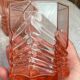 Art Deco Pink Glass Whiskey Glasses