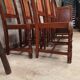 Set of 6 Brutalist Dudouyt / Courtray chairs in oak and straw 1940