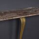 MID 20thC ITALIAN BRASS & MARBLE CONSOLE WITH MIRROR c.1950