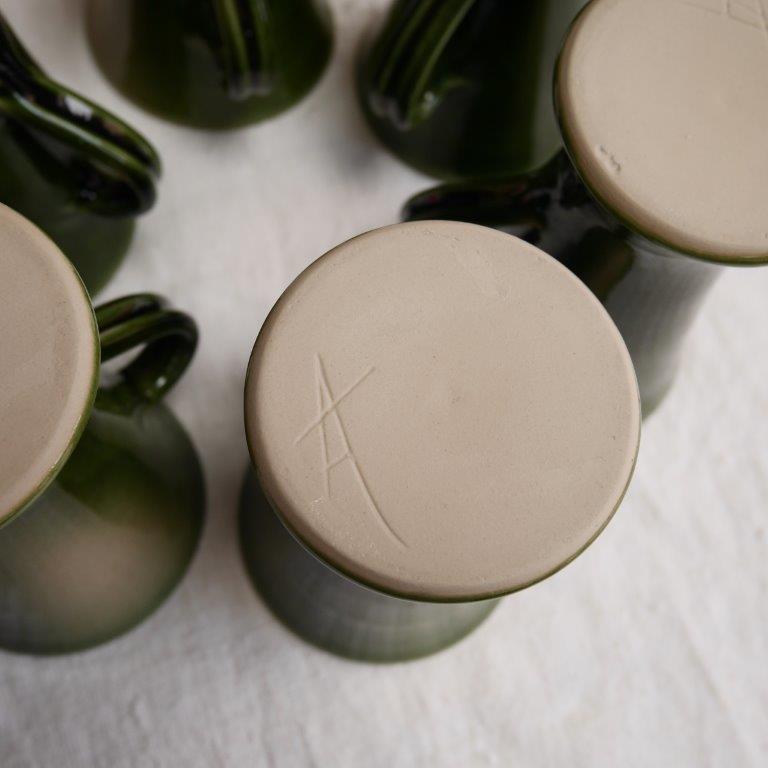 Set of 6 green mazagrans