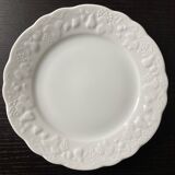 12 White Limoges porcelain dessert plates - Philippe Deshoulieres