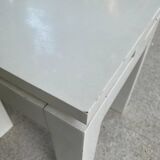 Table basse carrée scandinave vintage blanche