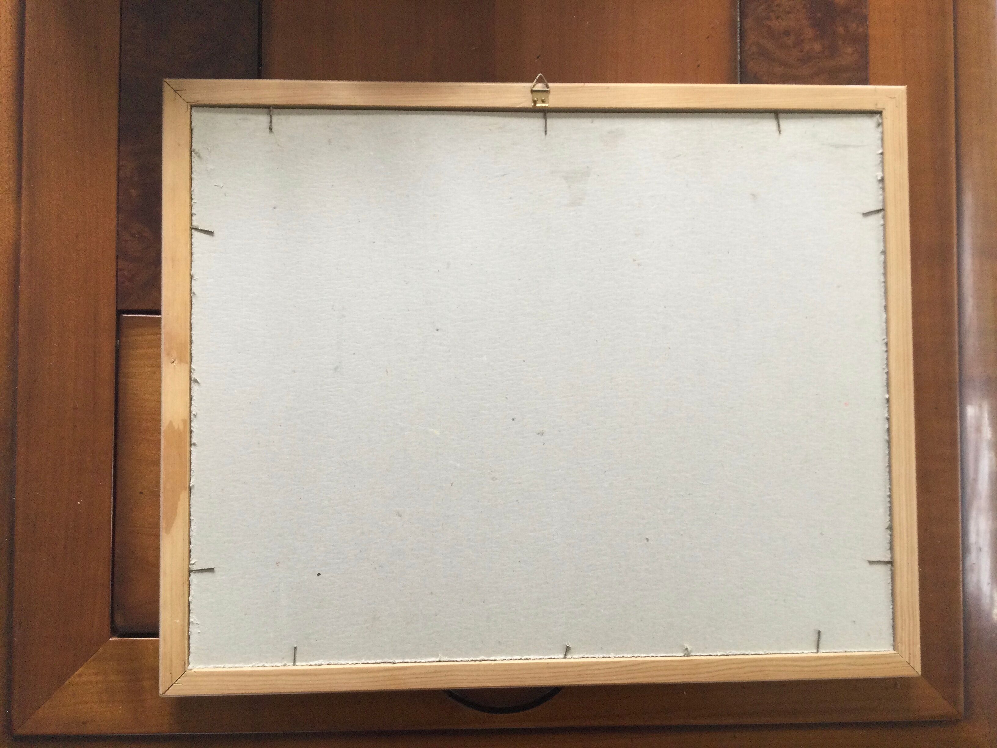 Framed watercolor by F. Hennequet - Reunion Island, At the entrance of Saint-Leu