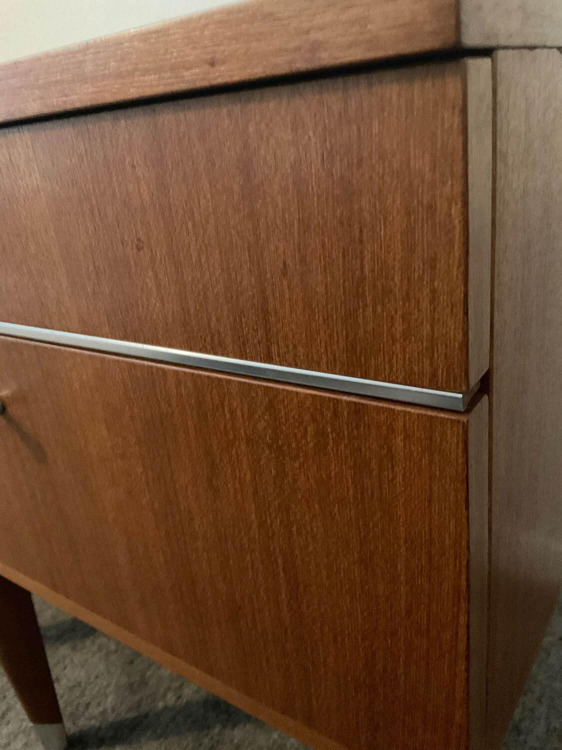Pair of Scandinavian bedside tables from the 60s in teak