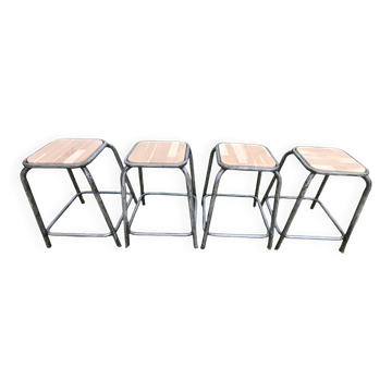 Set of 4 industrial stools