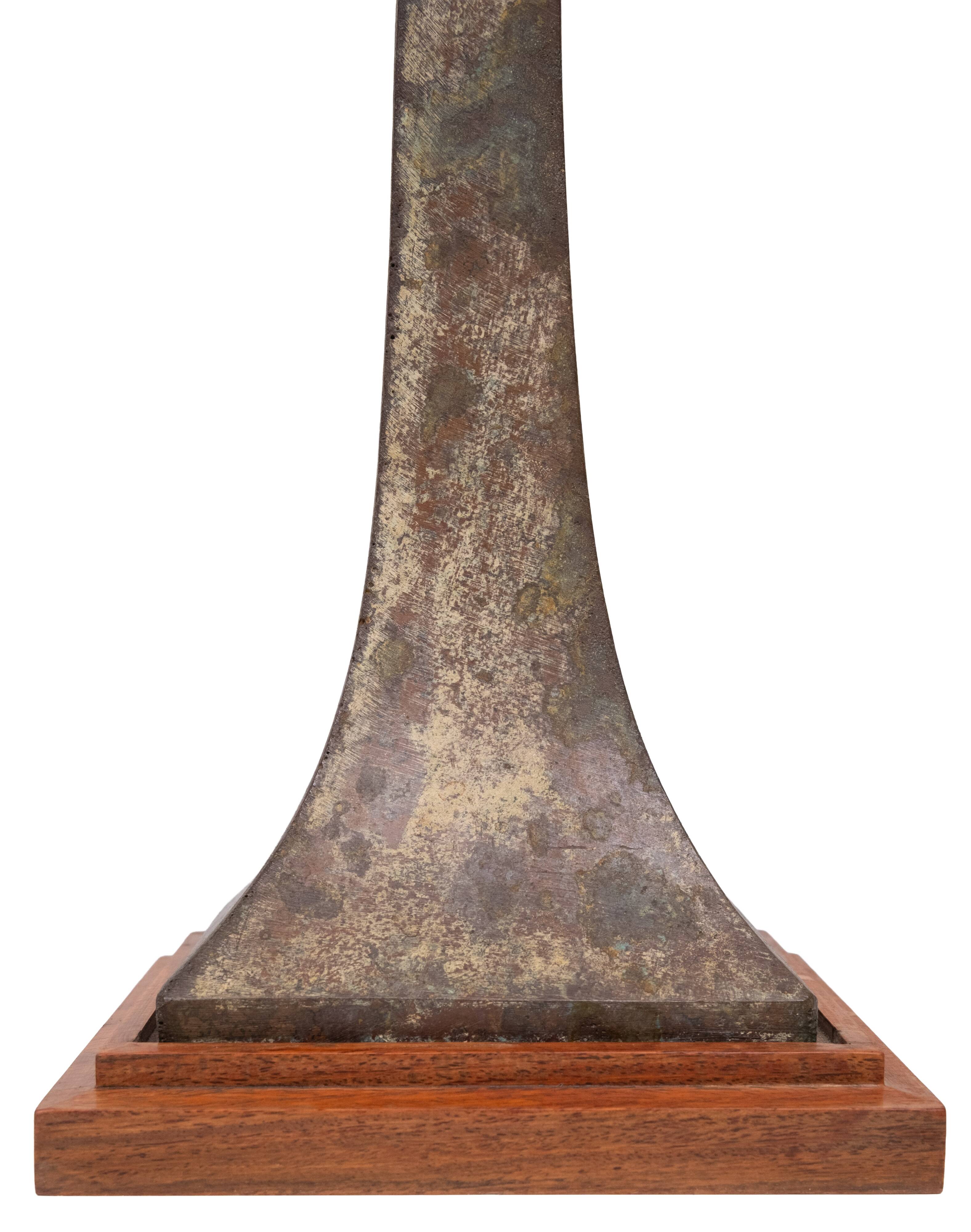 Stunning Stewart Ross James, Hansen Verdigris Bronze Table Lamp, circa 1960