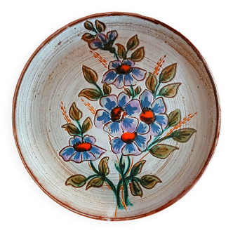 Vallauris 1970, hand-made terracotta plate