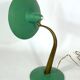 Mid-cenrury Italian Modern brass and green lacquer table lamp from 50s