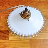 White opaline suspension toothed 26 cm diameter