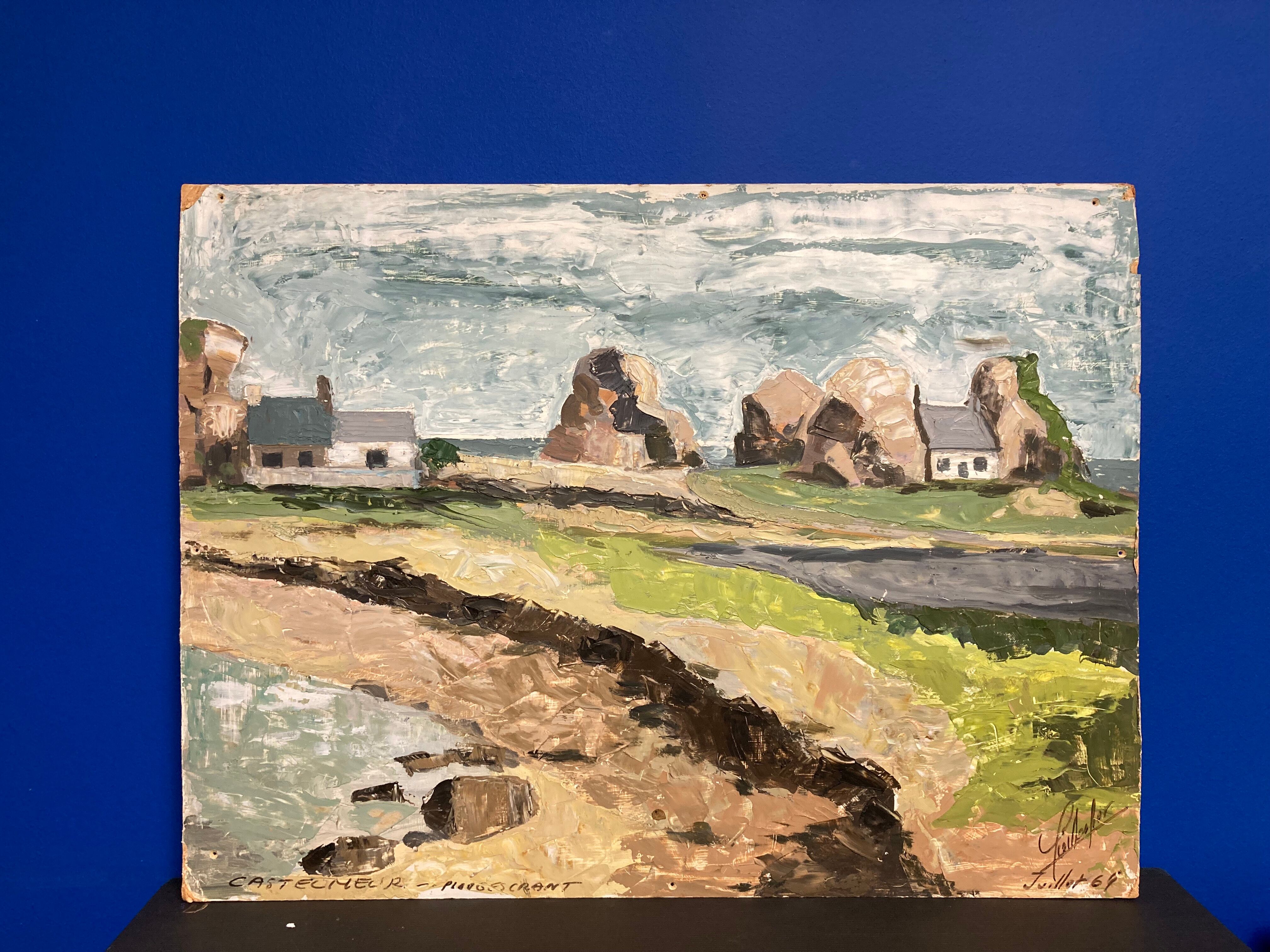 Vintage painting Brittany