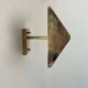 Vintage adjustable wall lamp, solid brass, France 1970