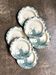 6 assiettes creuses Salins en terre de fer, service "Delft"