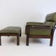 Dreipunkt International Scala leather lounge chair with ottoman