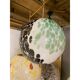 Contemporary Green and Black Murrine Sphere in Murano Glass