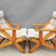 Pair of Kon-Tiki armchairs by Gillis Lundgren 1980's