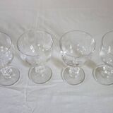 4 aperitif glasses in Sèvres crystal, Choiseul model