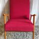 Scandinavian style armchair in wood and fabrics - 1960s