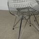 Chaises filaires chromées vintage – Lot de 4