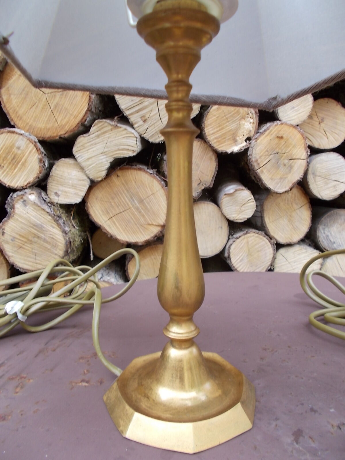Paire lampes laiton