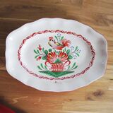Large Antique Oval St Clément Rooster Decor Dish