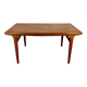 Scandinavian living room dining room table in teak, denmark 1960