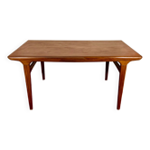 Scandinavian living room dining room table in teak, denmark 1960