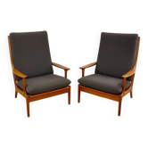 Paire de fauteuils scandinave d’Edvard Valentinsen pour Fraska, Danemark 1960’s